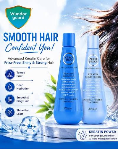 Zero Frizz Keratin Conditioner 355ml | Professional Anti-Frizz Smoothing & Repair Conditioner