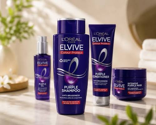 Loreal Paris Elvive Colour Protect Intensive Purple Mask 250ml | Anti-Brassiness Hair Mask for Blonde & Highlighted Hair