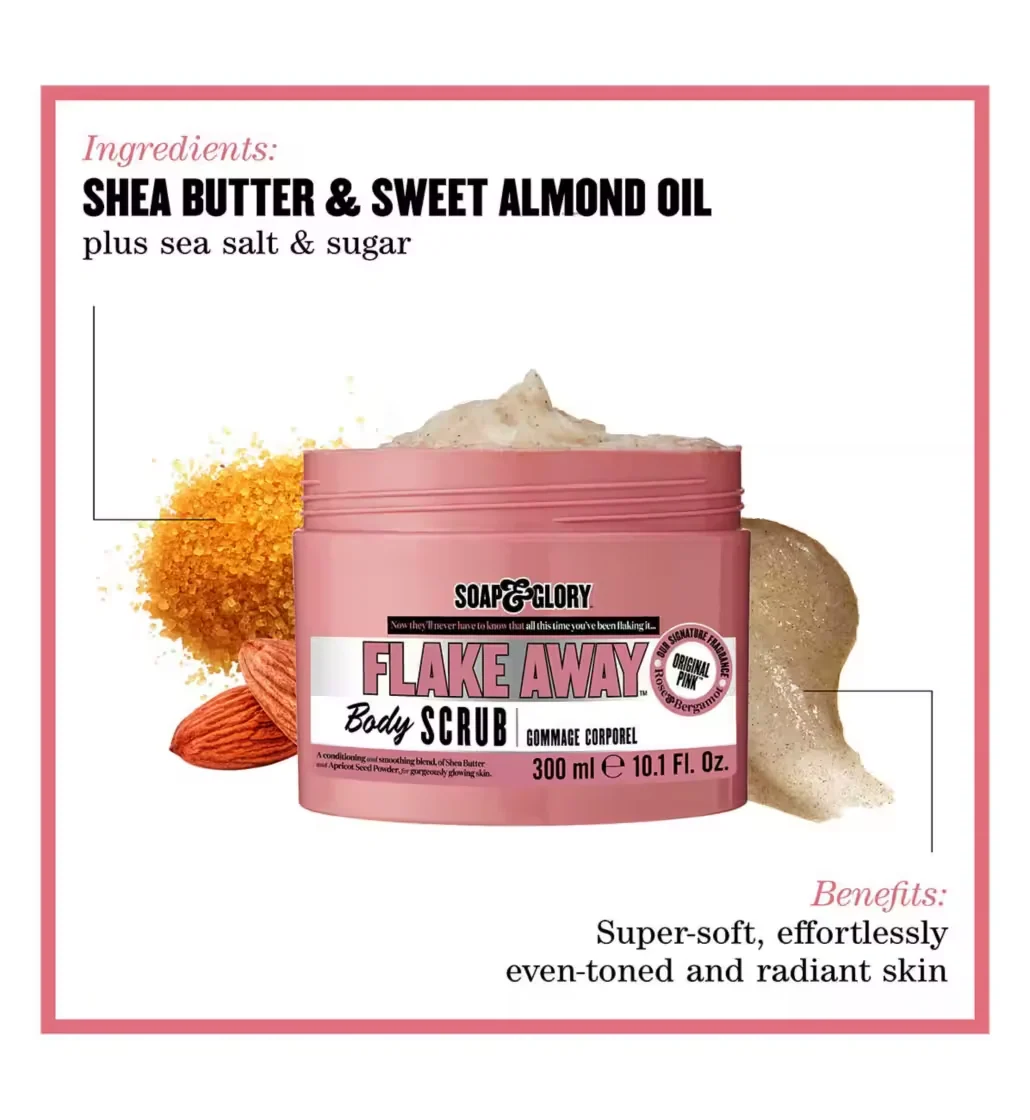 Soap and Glory Flake Away Exfoliating Body Scrub for Smooth & Soft Skin 300ml | Soap & Glory Flake Away Body Scrub - 2