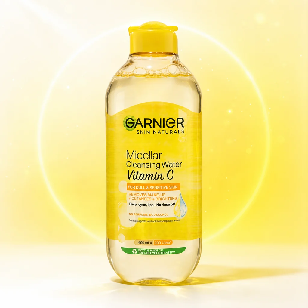 Garnier Skin Naturals Micellar Cleansing Water with Vitamin C 125ml | Brightening Micellar Water for Dull & Sensitive Skin - 3