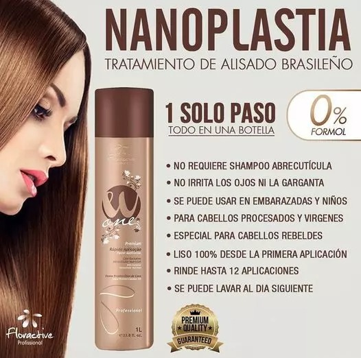 Floractive W One Premium Nanoplastia Hair Straightening Treatment 1000ml | Professional Anti-Frizz Hair Smoothing Treatment - 3