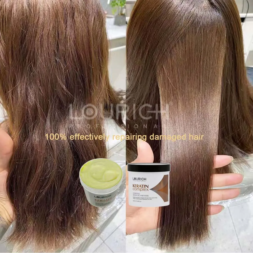 Lourich Professional Keratin Complex Hydrating Argan Oil Hair Mask 500ml | Deep Repair & Moisturizing Hair Treatment - 2