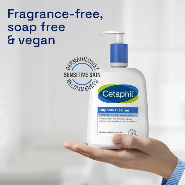 Cetaphil Oily Skin Cleanser with Niacinamide & Panthenol for Combination to Oily Sensitive Skin 236ml | Cetaphil Oily Skin Cleanser - 2