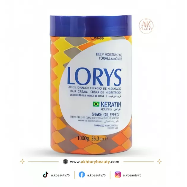 Lorys Keratin + Snake Oil Effect Hair Cream 1000g | Professional Repair & Deep Conditioning Hair Treatment