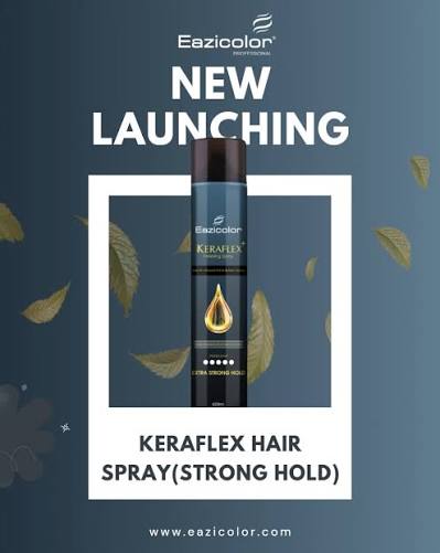 Eazicolor Keraflex+ Finishing Spray 420ml | Professional Strong Hold Hair Finishing Spray - 3