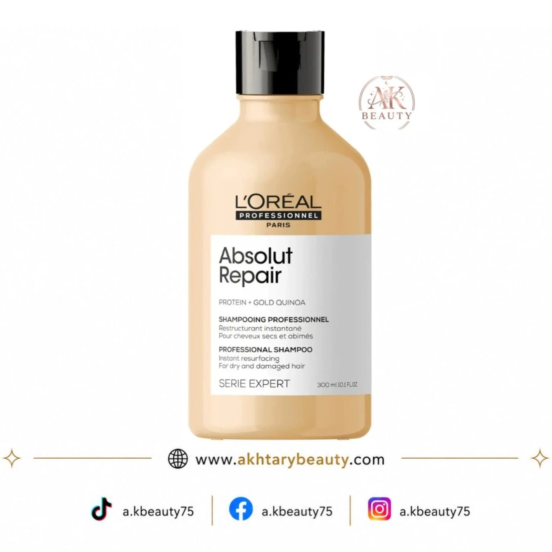 Loreal Professionnel Absolut Repair Shampoo for Damaged Hair | Professional Hair Repair Shampoo