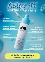 K18 Biomimetic Hairscience AstroLift Reparative Volume Spray 118ml | Professional Volumizing & Hair Thickening Spray - 5