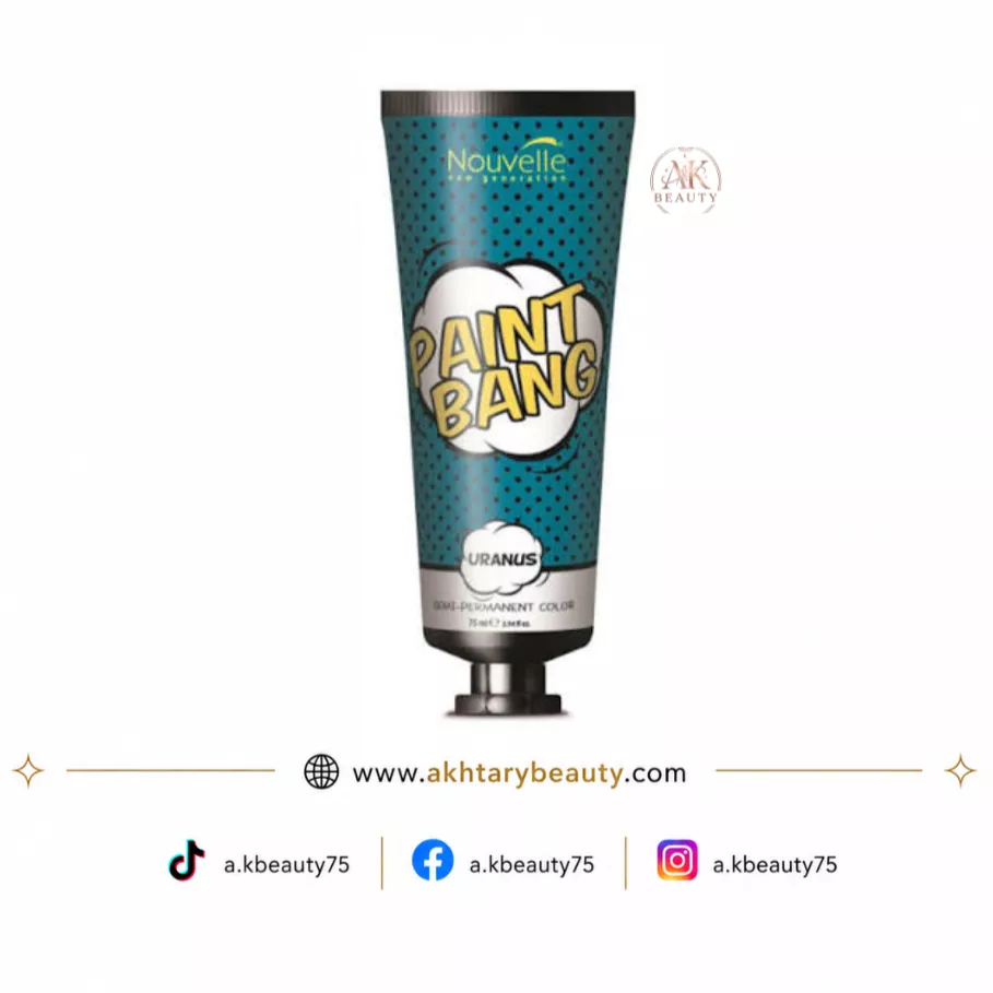 Nouvelle Paint Bang Uranus Emerald Semi-Permanent Hair Color 75ml | Ammonia-Free Professional Hair Dye