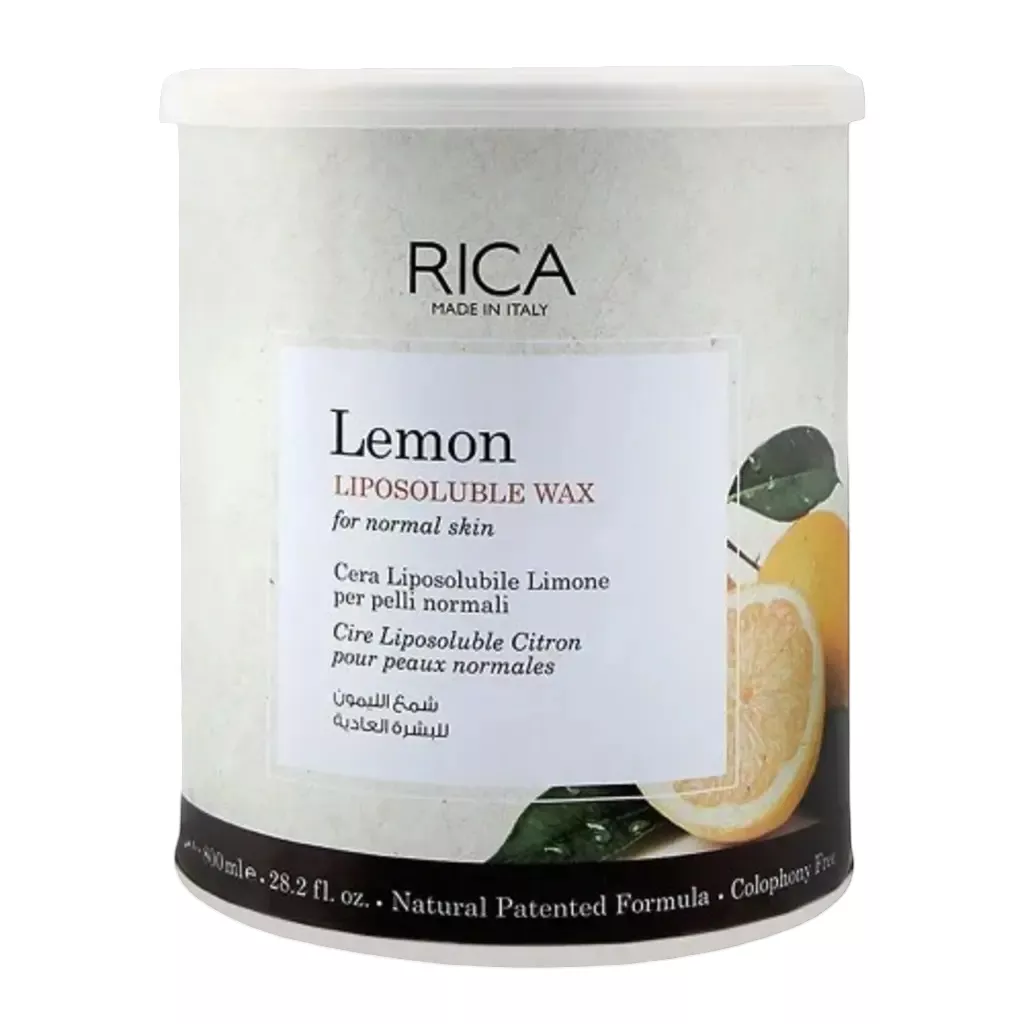 Rica Lemon Liposoluble Wax 800ml | Professional Italian Soft Wax for Sensitive Skin