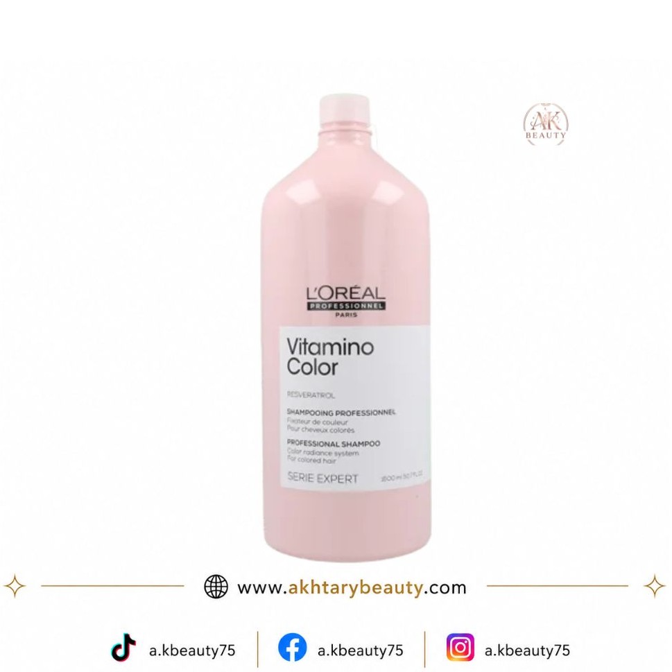 Loreal Professionnel Serie Expert Vitamino Color Shampoo 1500ml | Professional Color Protect Shampoo for Colored Hair