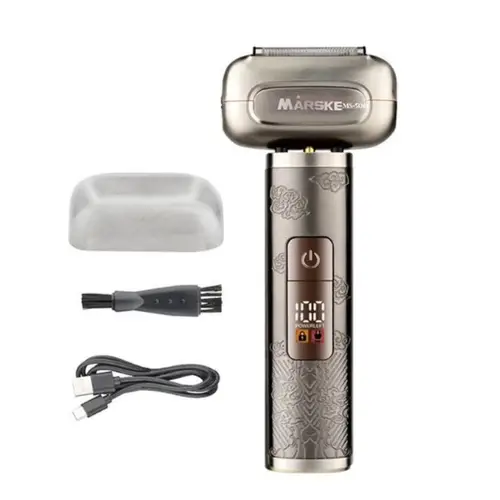 Marske MS-3413 Professional Men's Shaver IPX7 Waterproof Foil Razor with LED Digital Battery Indicator | Marske MS-3413 Men's Shaver