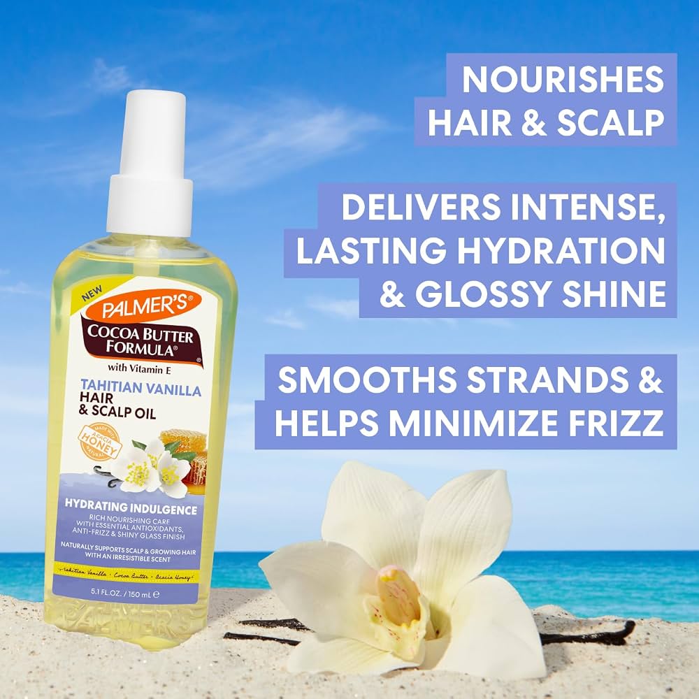 Palmer's Cocoa Butter Formula Tahitian Vanilla Hair & Scalp Oil 150ml | Nourishing Hair Oil with Vitamin E & Acacia Honey - 3