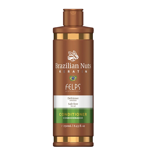 Felps Professional Brazilian Nuts Keratin Moisturizing Conditioner 250ml | Sulfate-Free Hydrating Conditioner for Dry & Damaged Hair