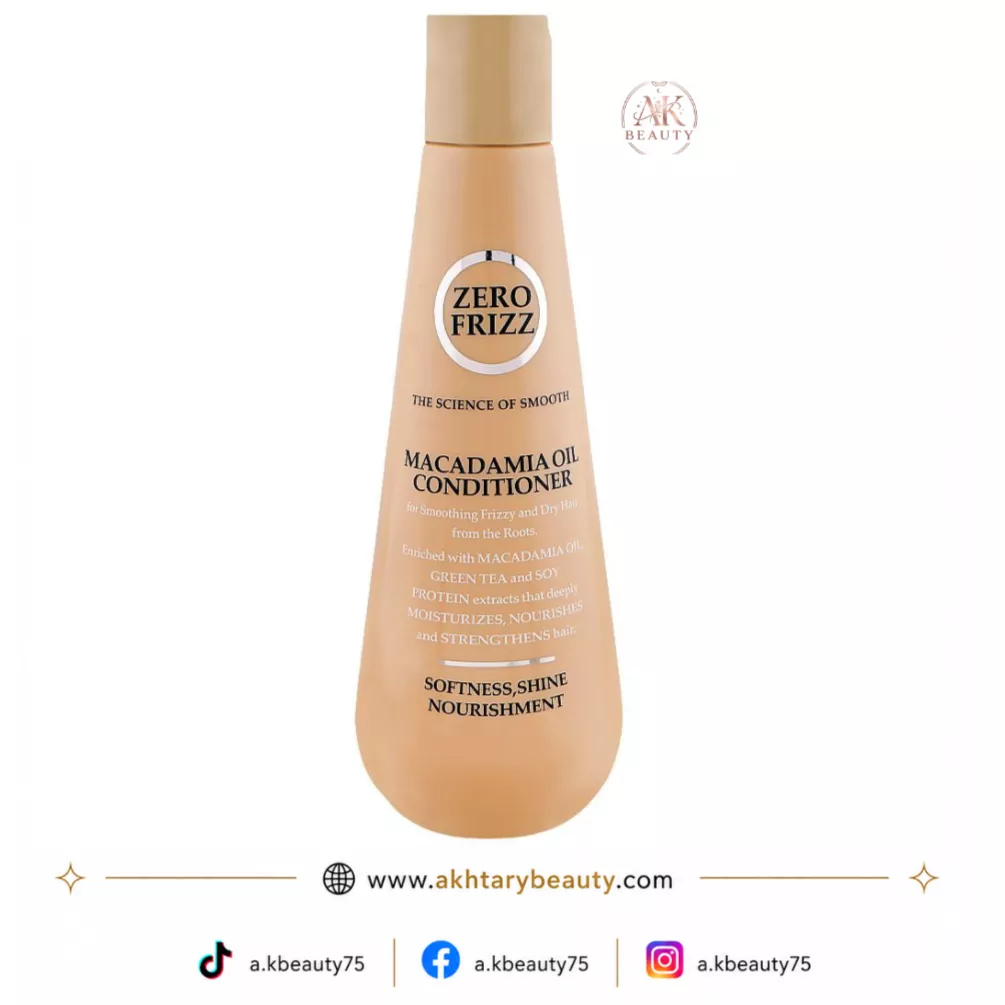Zero Frizz Macadamia Oil Conditioner 355ml | Professional Anti-Frizz Nourishing & Smoothing Conditioner