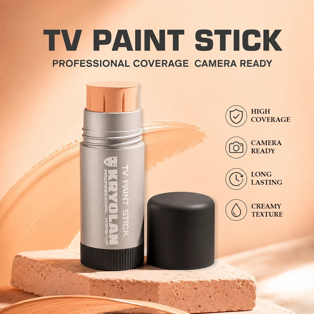 Kryolan TV Paint Stick Professional High Coverage Cream Foundation D32, FS 36, FS 45, FS 38, Ivory, 2W & 1W – Long Lasting Makeup Foundation - 5