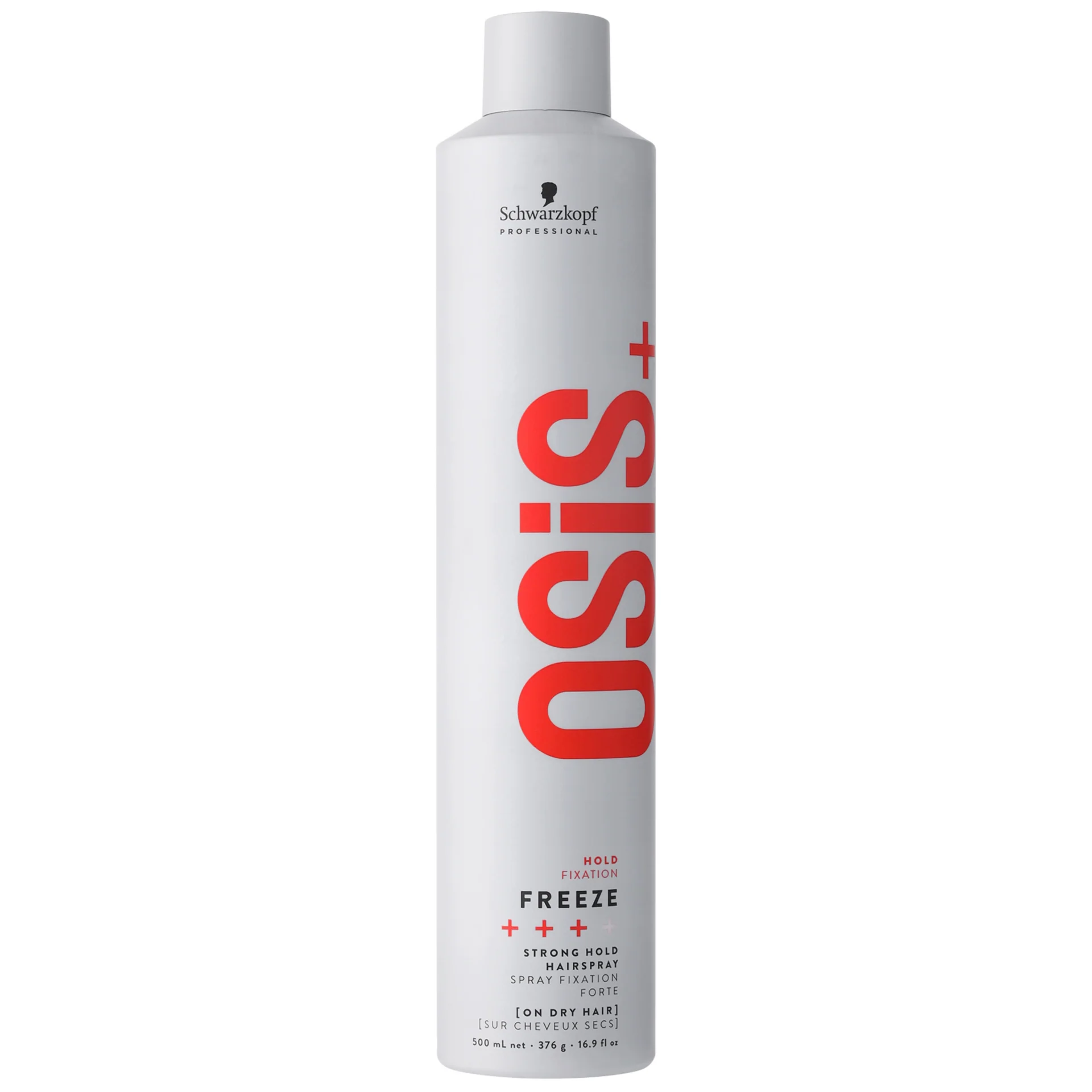 Schwarzkopf Professional OSiS+ Freeze Strong Hold Hairspray 500ml | Professional Fast-Drying Styling Spray